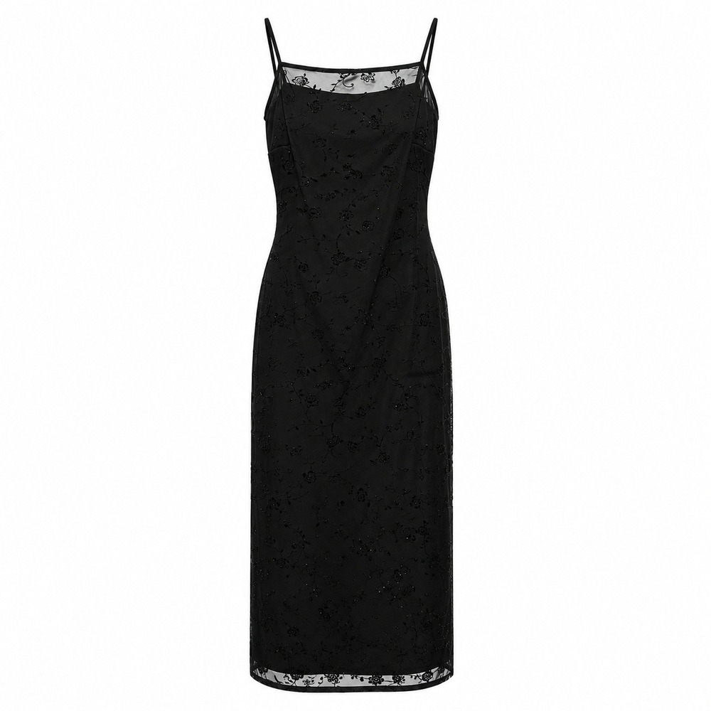 Y2K Ruby Rox Whimsigoth Long Slip Dress Size Small Velvet Burnout Fairy Grunge